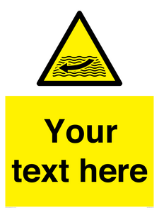 Custom Warning strong river flows